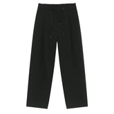 Hearujoy Male Gray Suit Pants New Chinese Style Knot Button Straight Wide Leg Loose Casual Men's Trousers Summer Fashion 9C6684